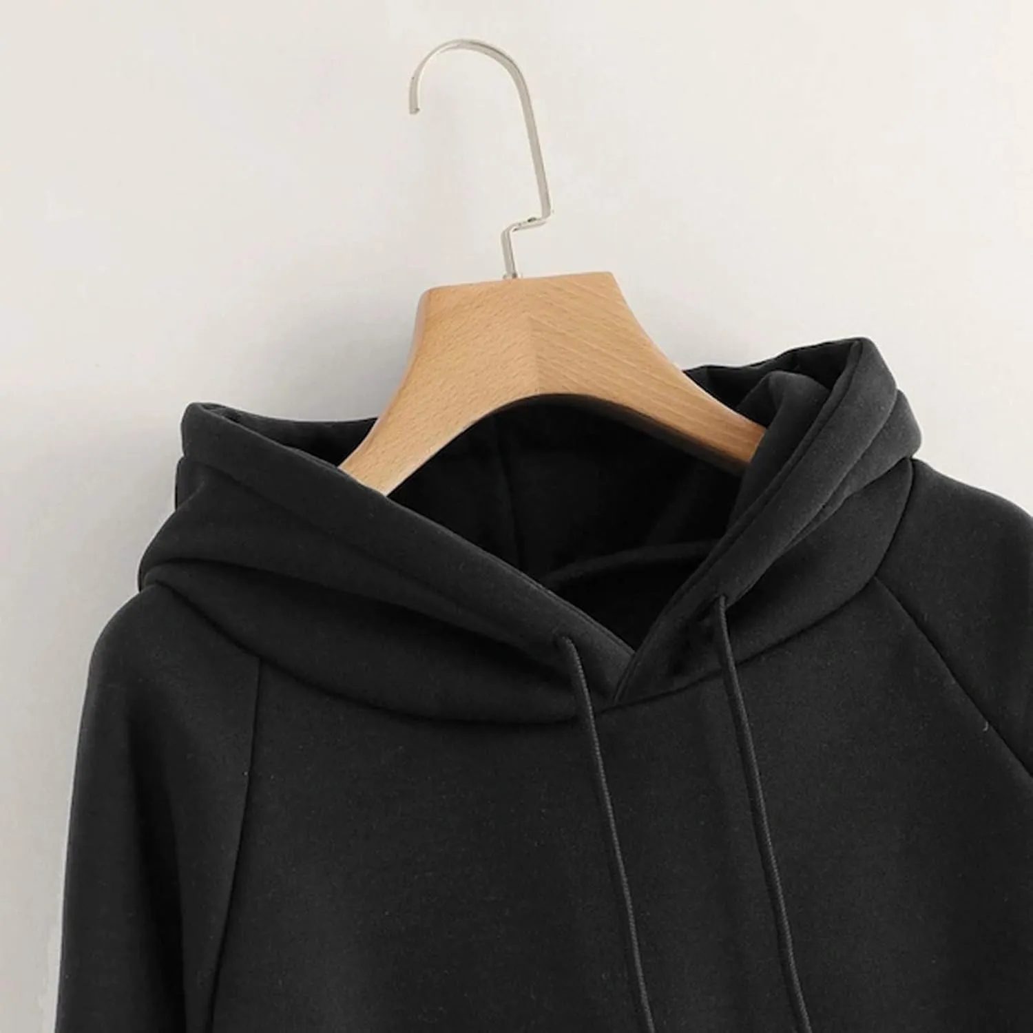Hoodies for Women Pullover Basic Solid Long Sleeve Crewneck Sweatshirts Teen Girls Oversized Hooded Tops Shirts