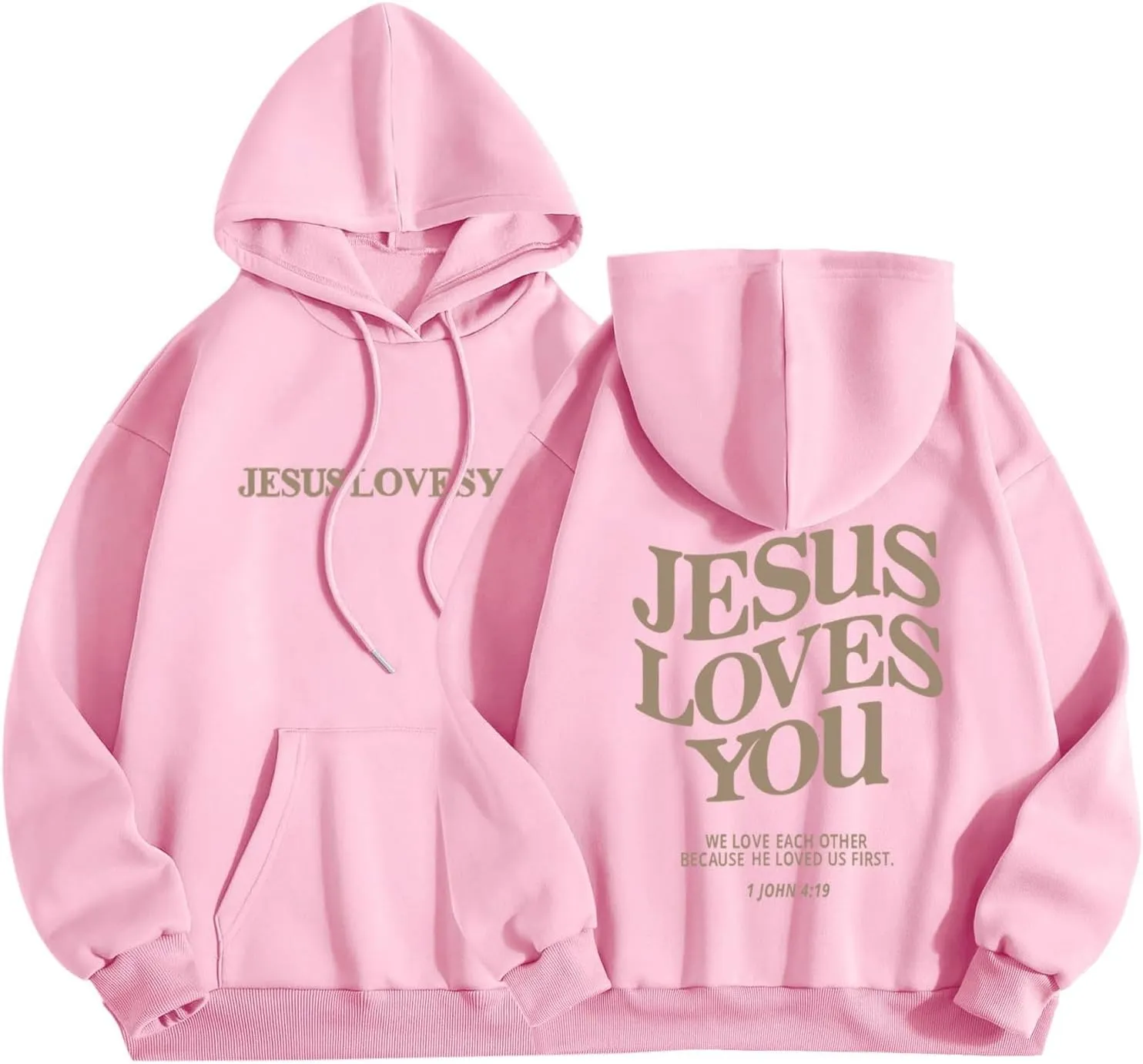 Jesus Loves You Hoodie Christian Jesus Saves Faith Sweatshirt Man Woman Pullover Tops Y2K Clothes Streetwear Gift