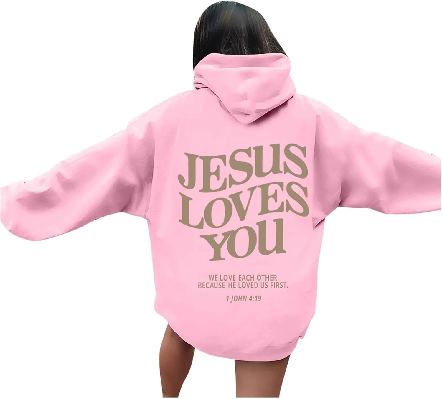 Jesus Loves You Hoodie Christian Jesus Saves Faith Sweatshirt Man Woman Pullover Tops Y2K Clothes Streetwear Gift