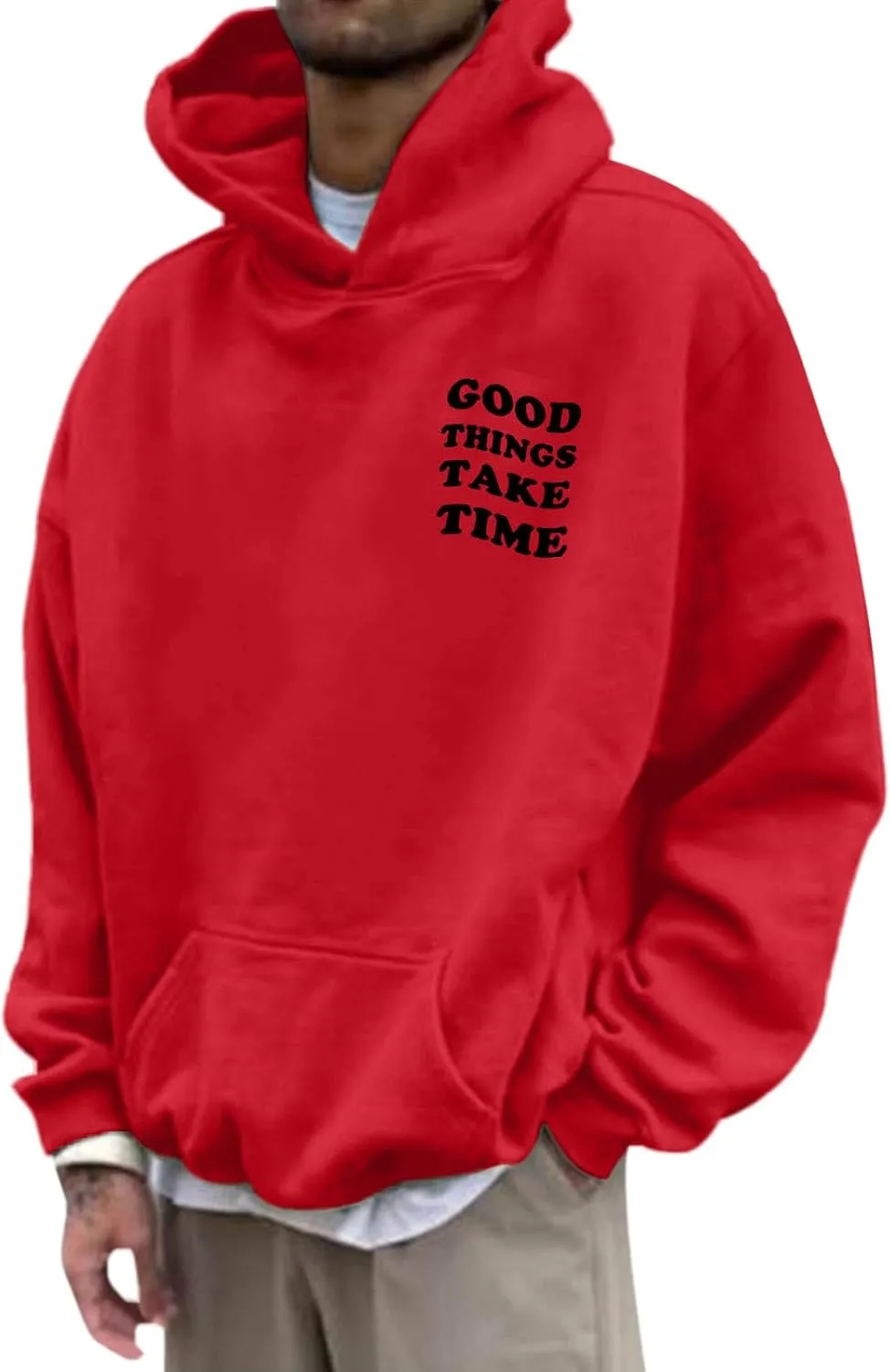 Jesus Saves Letter Print Hoodies for Men Christian Pullover with Pocket Faith Hooded Sweatshirt Religious Oversized Tops