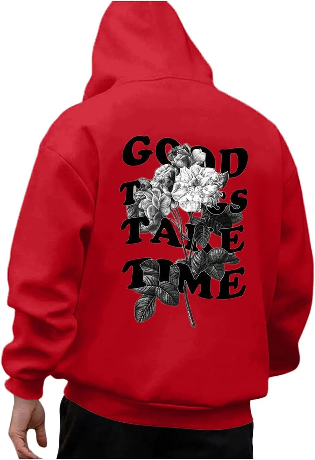 Jesus Saves Letter Print Hoodies for Men Christian Pullover with Pocket Faith Hooded Sweatshirt Religious Oversized Tops