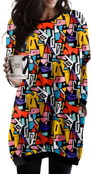 KISSMODA Women's Long Sleeve Tunic Tops Fall for Leggings Casual Long Tunics with Pockets T Shirts Loose S-3XL