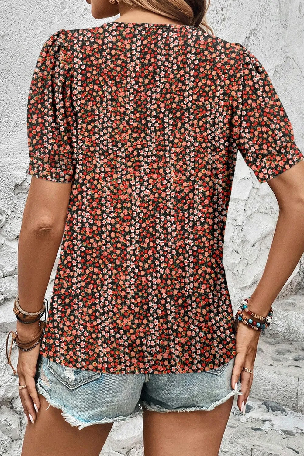KISSMODA Womens Tops Short Sleeve Plus Size Tunic Top Casual Shirt O-neck Boho Blouse Summer Basic Tunics Tops for Woman