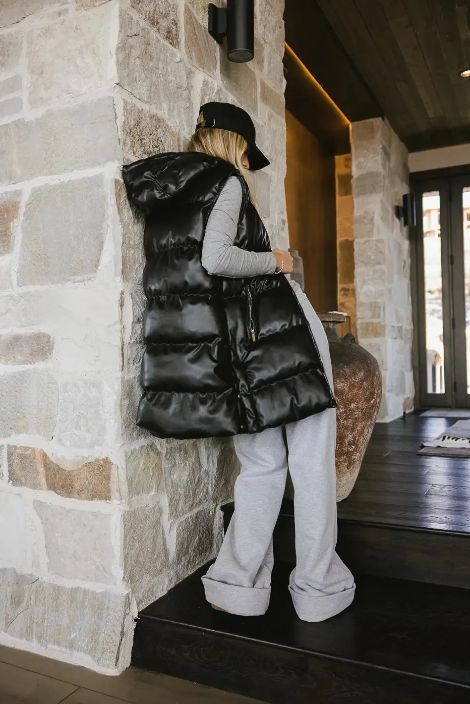 Layla Puffer Vest in Black - FINAL SALE