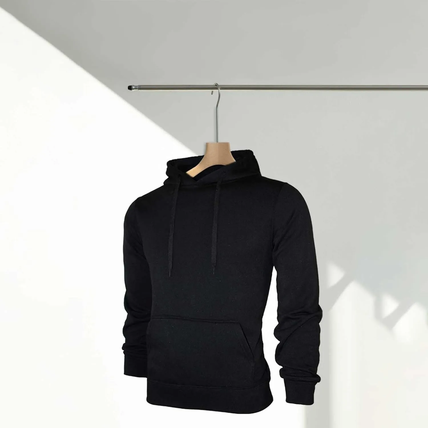 LCMTWX Men's Hooded Fleece Sweatshirt Loose Solid Hooded Sweater Top Midweight Fleece Sweatshirt Pullover & Full Zip