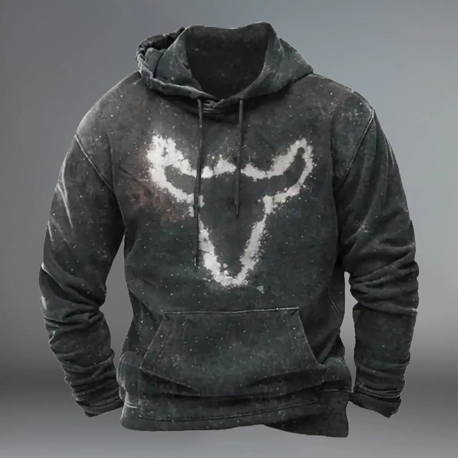 LCMTWX Mens Sweatshirt Winter Vintage Long Sleeve Hoodie Half Zipper Hooded Sweatshirt Top Workwear Multi Pocket Outdoor