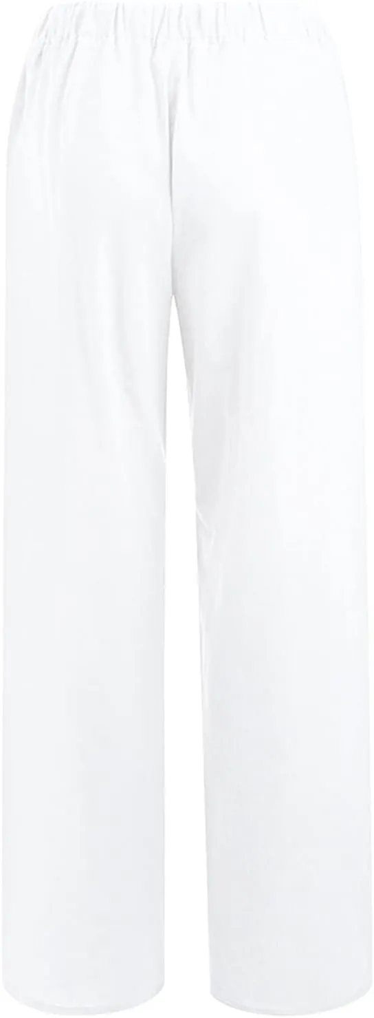 Linen Pants Women Summer, Womens High Waisted Leopard Print Palazzo Pants Belted Wide Leg Long Trousers with Pockets