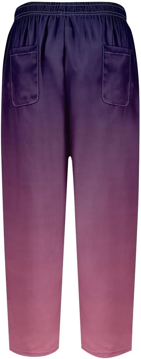 Linen Pants Women Women High Waisted Wide Leg Plus Size Capri Pants Lightweight Capri Trousers S 5XL Capri Pants