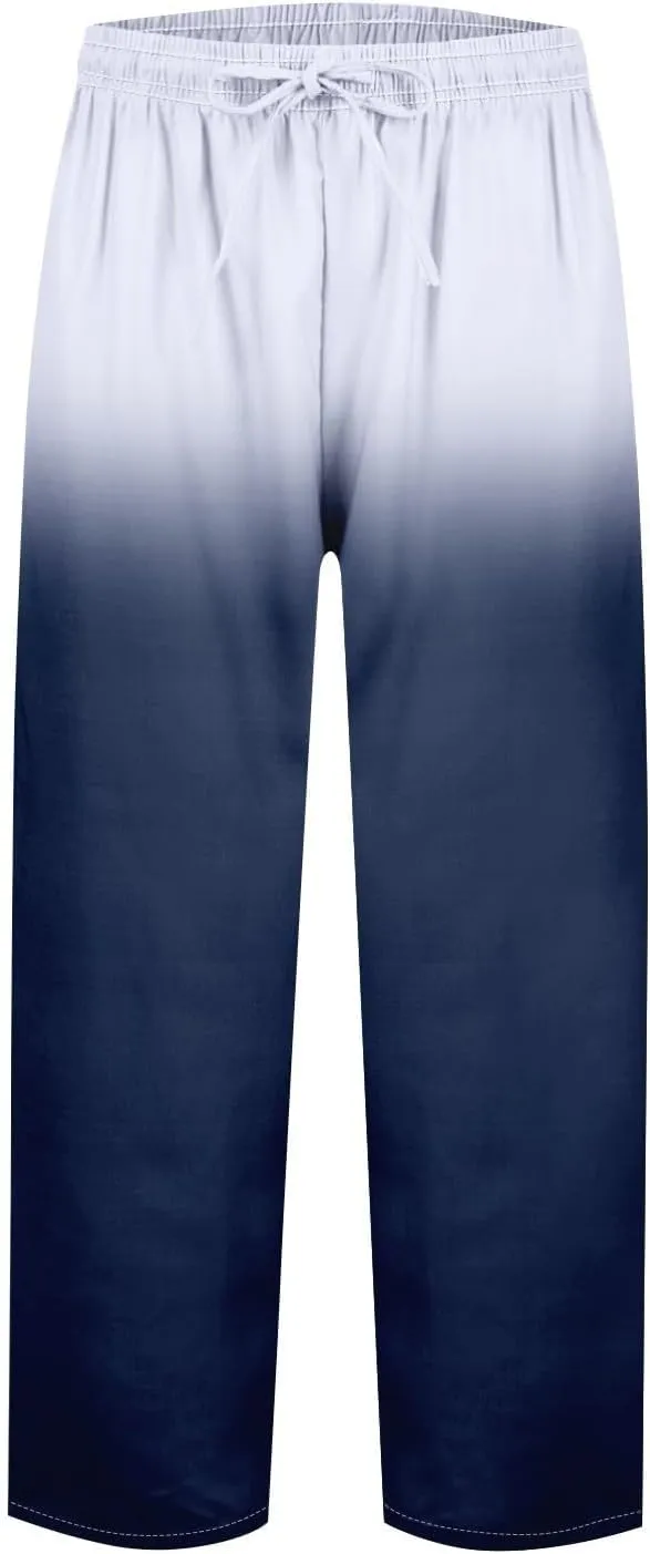 Linen Pants Women Women High Waisted Wide Leg Plus Size Capri Pants Lightweight Capri Trousers S 5XL Capri Pants