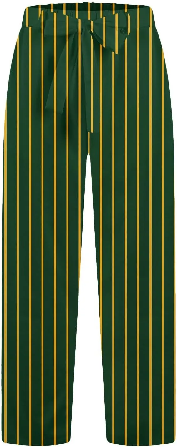 Linen Wide Leg Pants for Women High Waisted Adjustable Tie Knot Work Loose Flowy Beach Long Trousers with Pockets