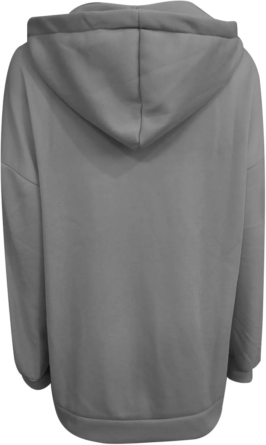 Long Hoodies for Women Zip Up Plus Size Loose Fit Fleece Jacket Long Sleeve Drawstring Sweatshirts with Pockets