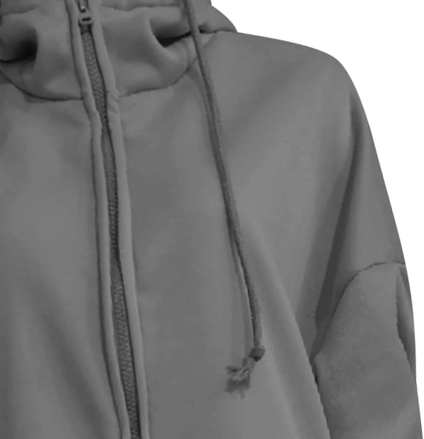 Long Hoodies for Women Zip Up Plus Size Loose Fit Fleece Jacket Long Sleeve Drawstring Sweatshirts with Pockets