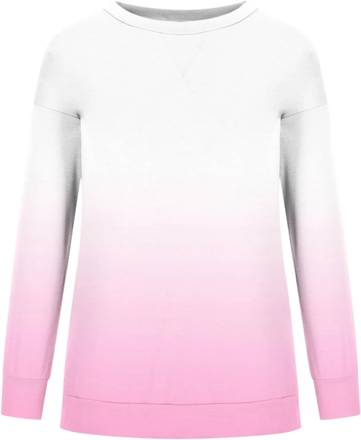 Long Sleeve Shirts for Women 2023 Tie Dye Print Oversized Sweatshirts Side Slit Pullover Tops for Leggings
