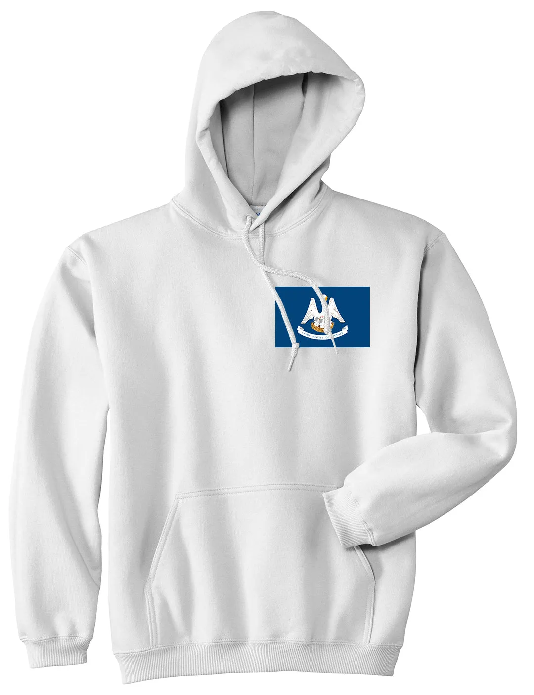 Louisiana State Flag LA Chest Mens Pullover Hoodie
