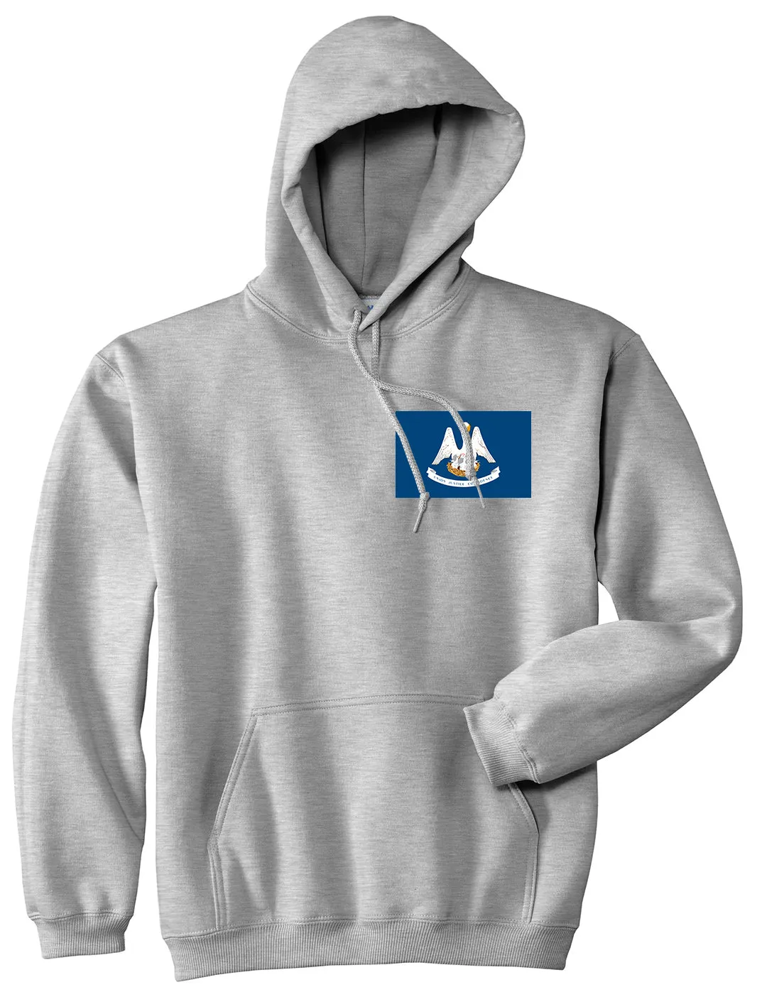 Louisiana State Flag LA Chest Mens Pullover Hoodie