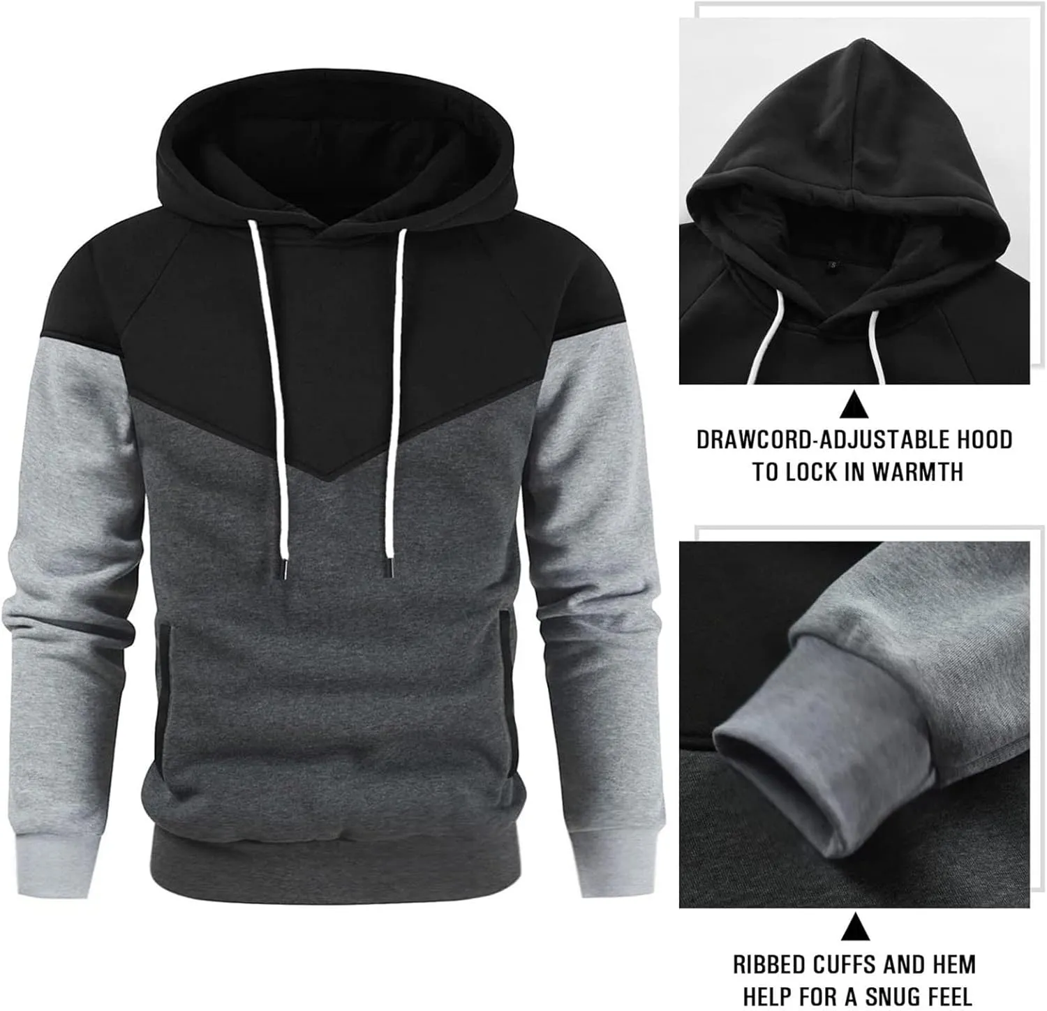 Men Hoodie Men's Hoodie Casual Long Sleeve Reg. or Big & Tall Unisex-Adult Fleece Hoodie Sweatshirt Men's Sweat Shirt