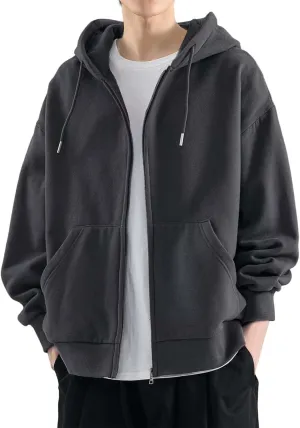 Mens Graphic Hoodies Grey Large Size Sweater Jacket Chaquetas Para Mens Jacket Thick Cotton Hoodies For Men
