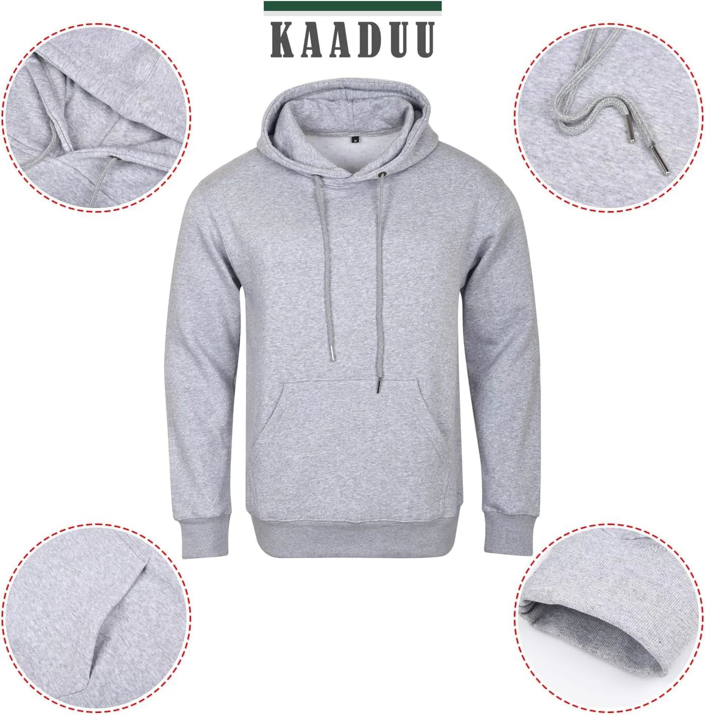 Men's Plain Hoodie Ultimate Sweatshirt, Heavyweight Fleece Hoodie, Cotton Sweatshirt Plain Hoodie for Men