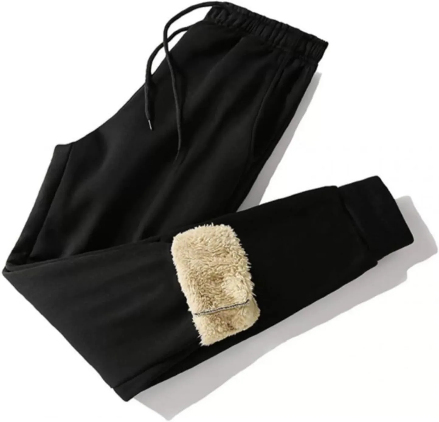 Mens Sweatsuit Sherpa Lined 2 Piece Hooded Sweatshirts Set Pullover Tops Fleece Sweatpants Winter Thermal Tracksuits