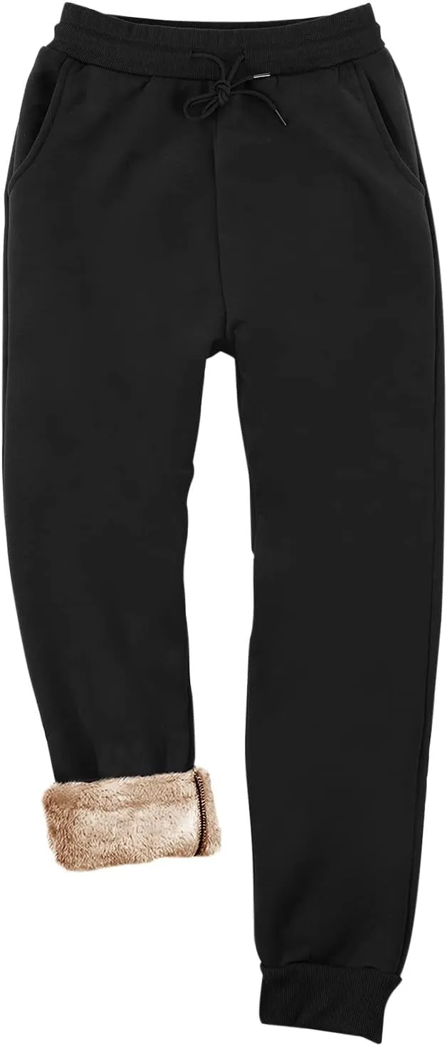 Mens Sweatsuit Sherpa Lined 2 Piece Hooded Sweatshirts Set Pullover Tops Fleece Sweatpants Winter Thermal Tracksuits
