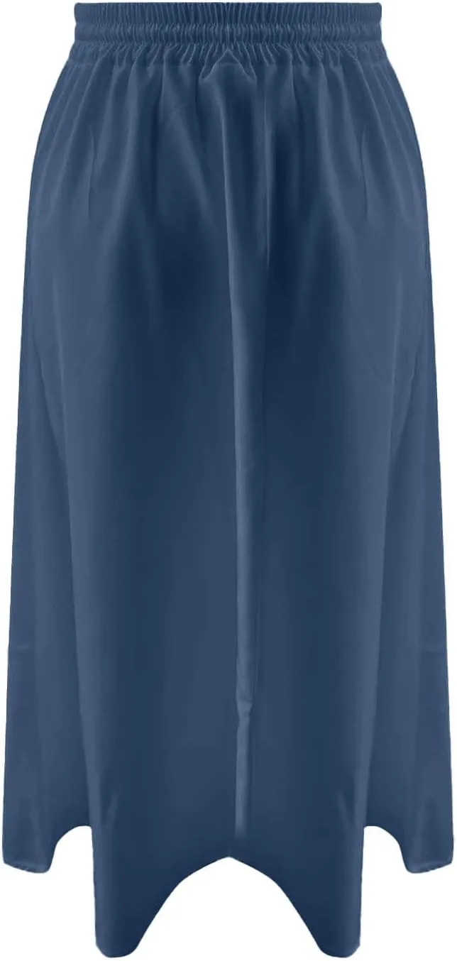 Midi Skirts for Women Summer Casual Flow A Line Elastic Tie Waist Swing Long Skirt Dress with Pockets Trendy Outfits