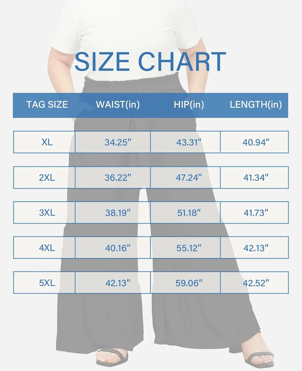 Moon Wood Plus Size Wide Leg Pants Woman High Waisted Palazzo Flowy Pants with Pockets Trendy Casual Summer Pants