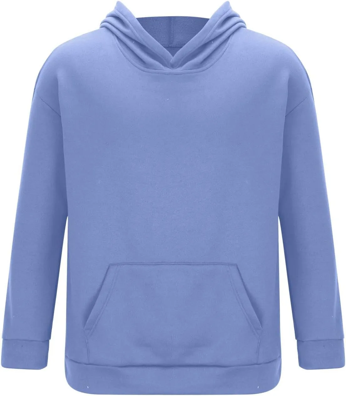 Muscularfit Men's Hoodies 2024 Fashion Long Sleeve Solid Casual Pullover Shirt Big and Tall Gym Workout Hooded Sweatshirts