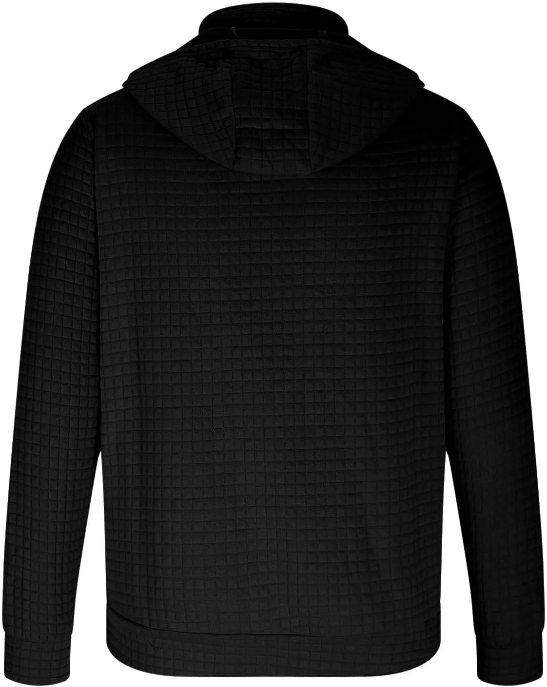 Muscularfit Zip Up Hoodie for Men Casual Stand Collar Button Pullover Waffle Sweatshirts Heavyweight 1/4 Zip Drawstring Shirt