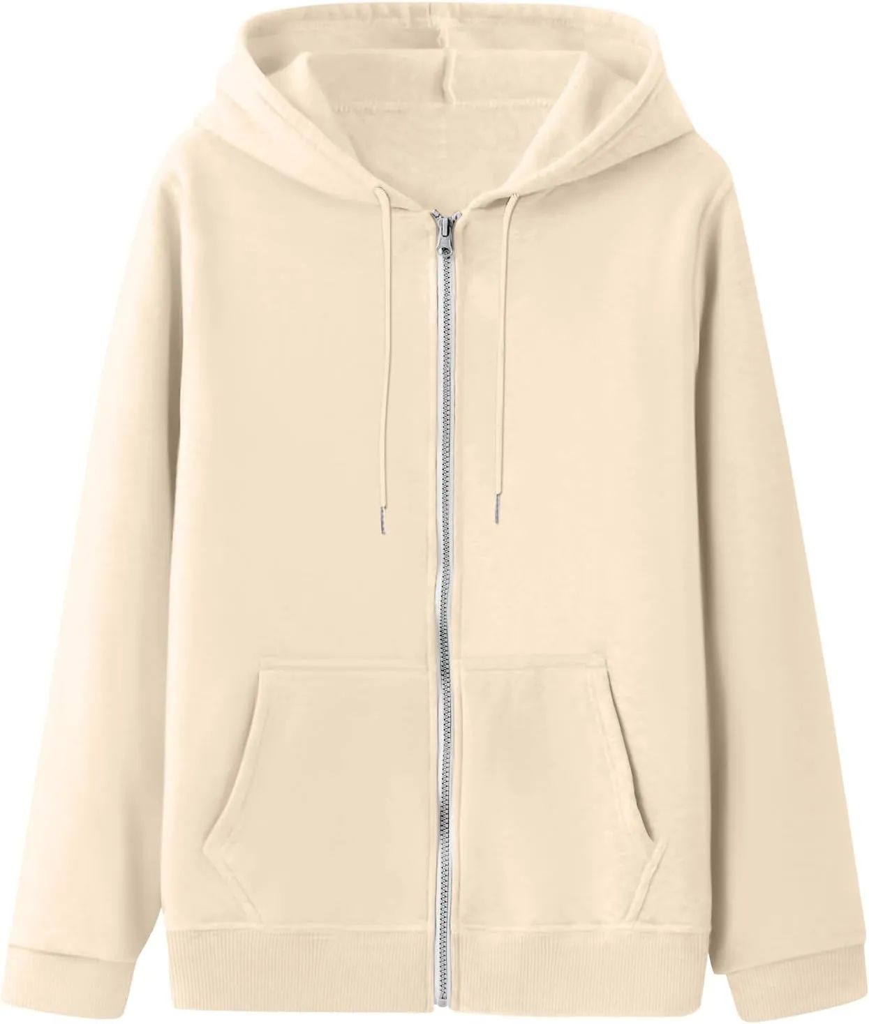 NBXNZWF Women's Zip Up Y2K Hoodies Casual Long Sleeve Oversized Sweatshirts 2025 Fall Winter Drawstring Jackets With Pockets