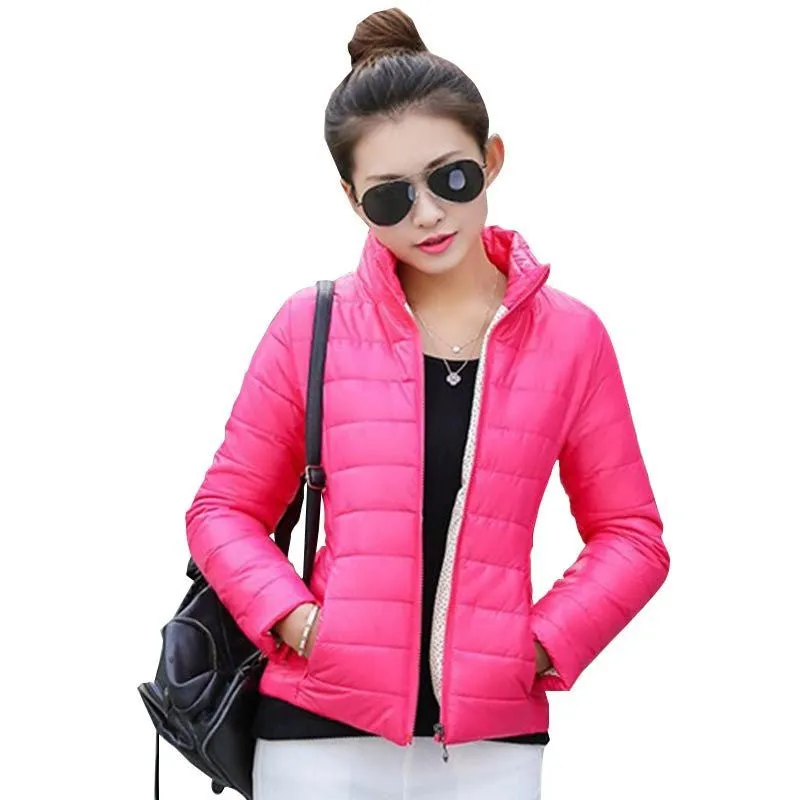 NEW brand new women's sport jacket to keep warm in winter padded silk, ladies fashion casual Slim padded winter jacket