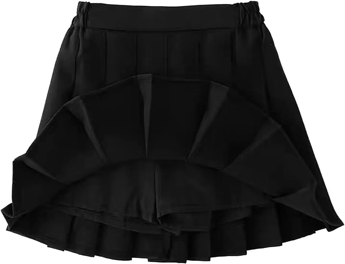 NNJXD Girl Pleated Skort Tennis Skirt with Shorts Stretch Waist Girls Skater Culottes