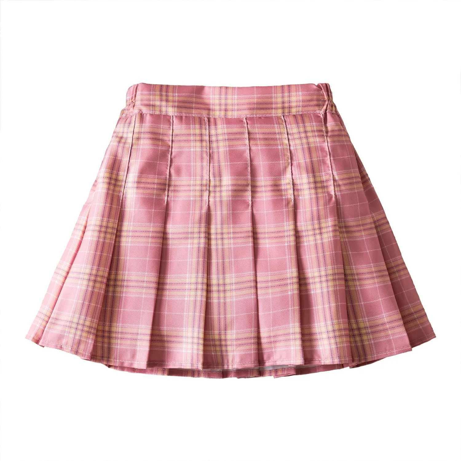NNJXD Girl Pleated Skort Tennis Skirt with Shorts Stretch Waist Girls Skater Culottes