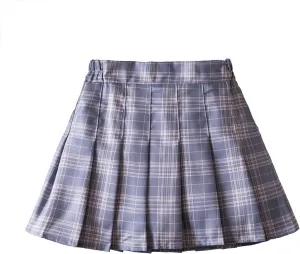 NNJXD Girl Pleated Skort Tennis Skirt with Shorts Stretch Waist Girls Skater Culottes