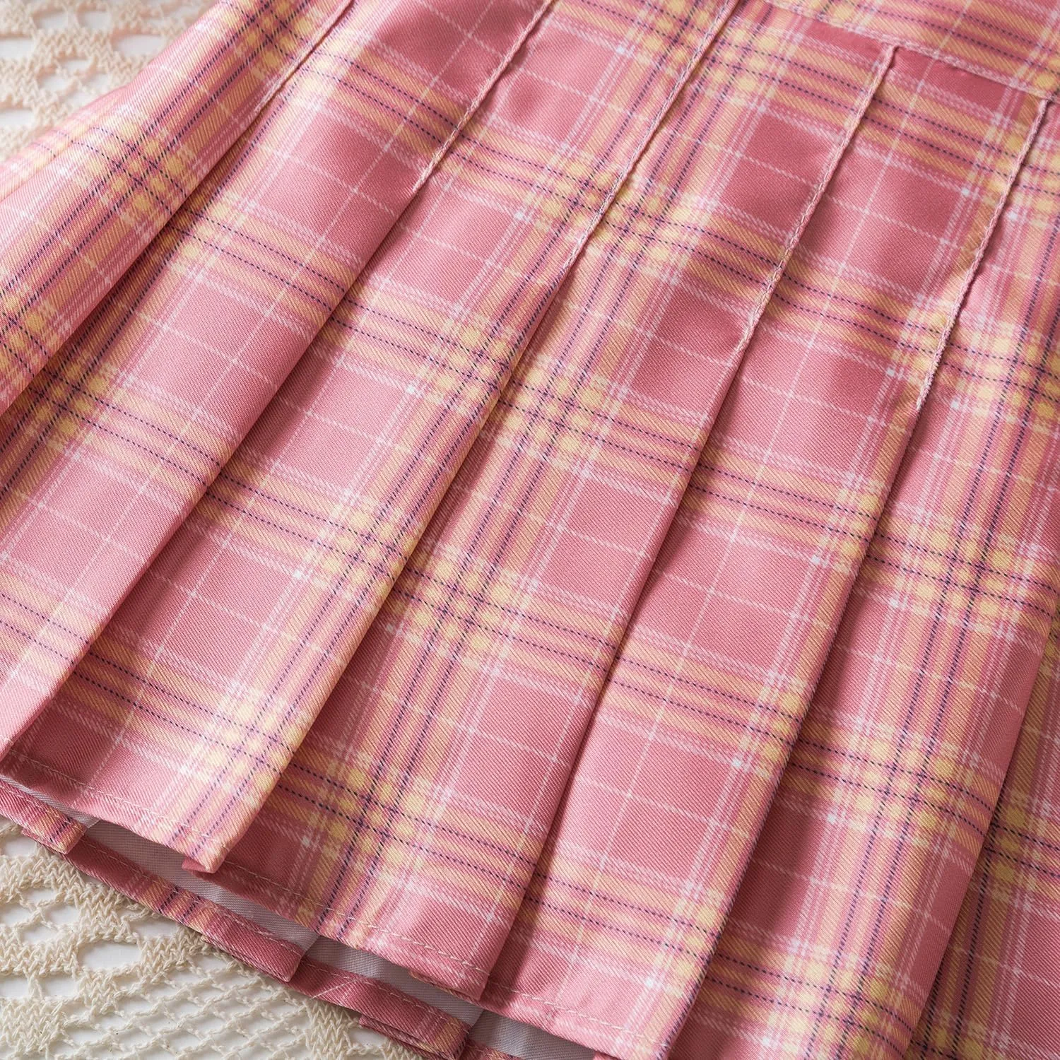 NNJXD Girl Pleated Skort Tennis Skirt with Shorts Stretch Waist Girls Skater Culottes