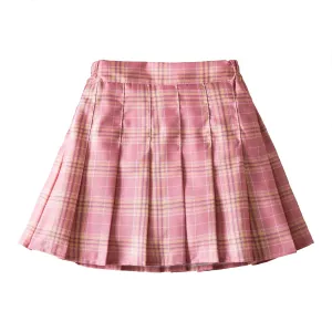 NNJXD Girl Pleated Skort Tennis Skirt with Shorts Stretch Waist Girls Skater Culottes