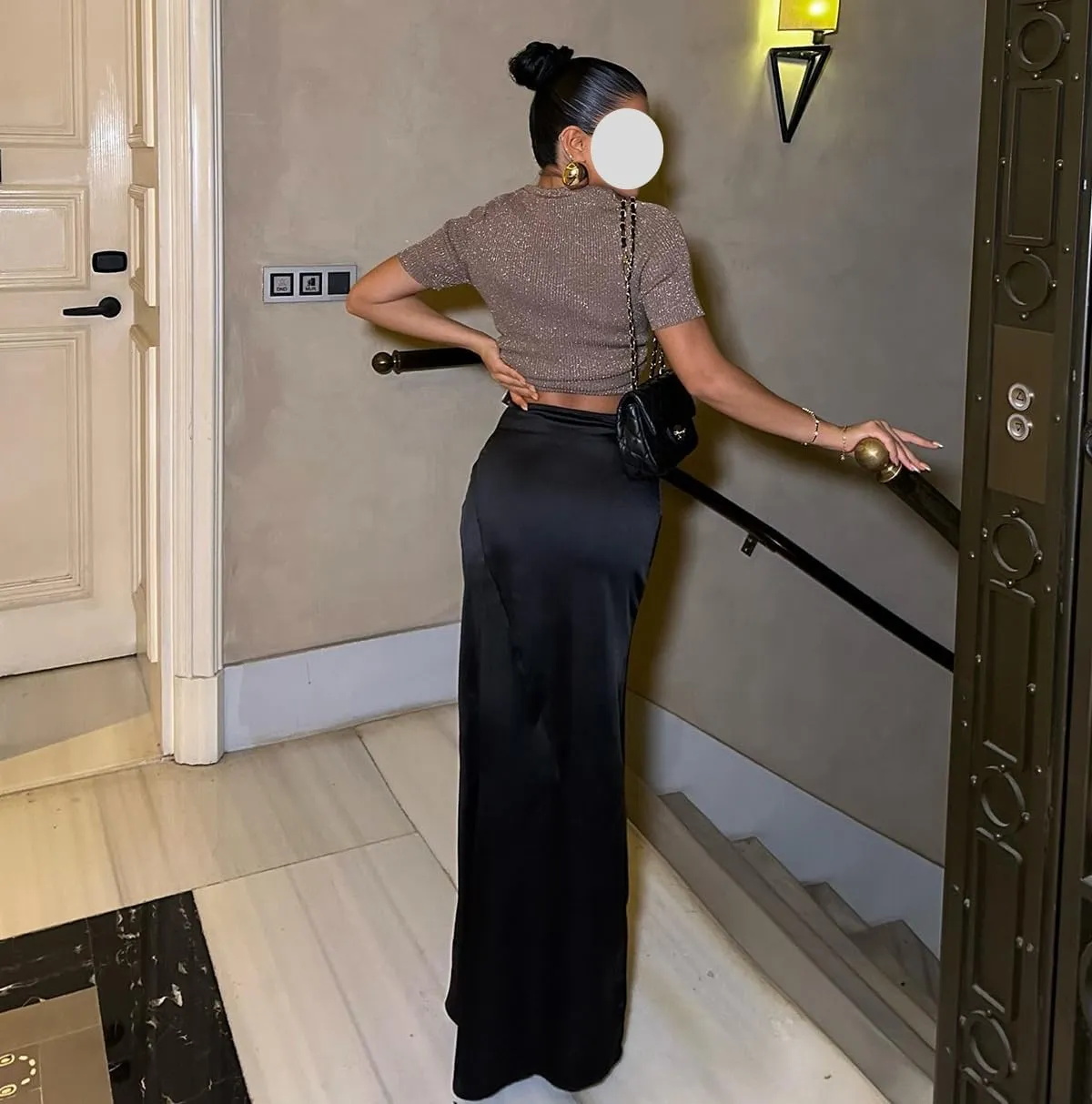Old Money Aesthetic Clothing Women Fall Satin Maxi Skirt Satin Skirt Maxi Skirt Silk Skirts for Women