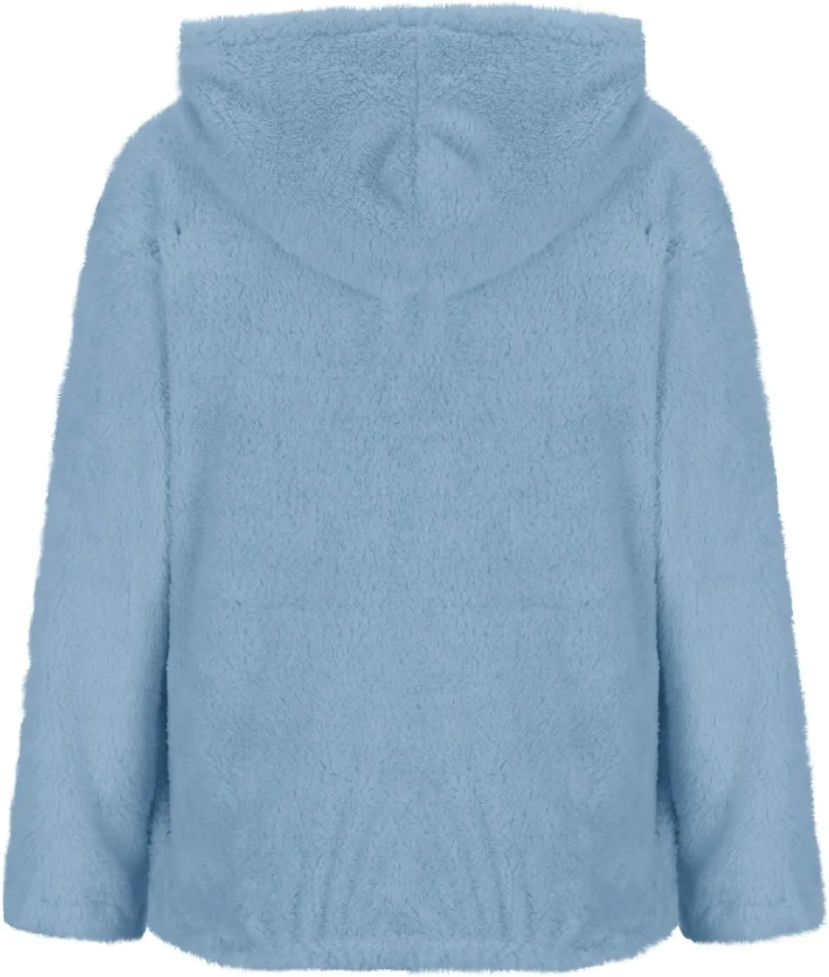 Oversized Fleece Hoodies For Women Comfy Long Sleeve Drawstring Hooded Fuzzy Sweatshirt Winter Solid Color Pullover
