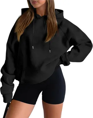 Oversized Hoodies for Women Fleece Hooded Sweatshirt Loose Fitting Tops Drawstring Long Sleeve Pullover with Pocket