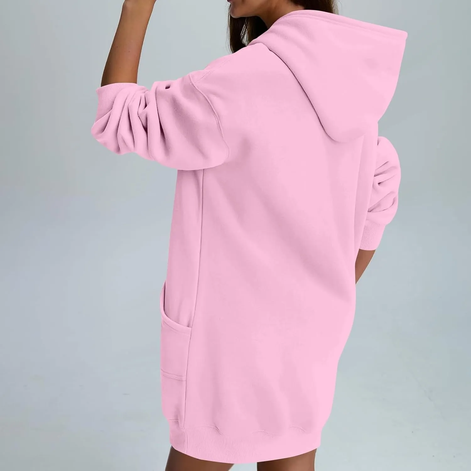 Oversized Hoodies for Women Fleece Long Sleeve Hooded Sweatshirt Loose Fitting Tops Drawstring Pullover with Pocket