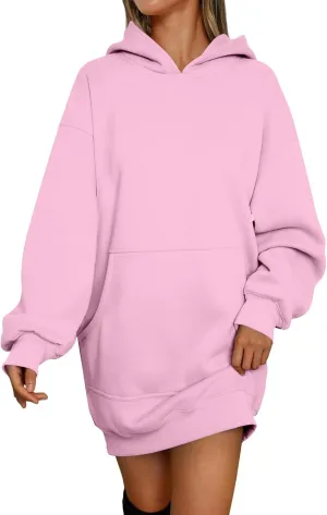 Oversized Hoodies for Women Fleece Long Sleeve Hooded Sweatshirt Loose Fitting Tops Drawstring Pullover with Pocket