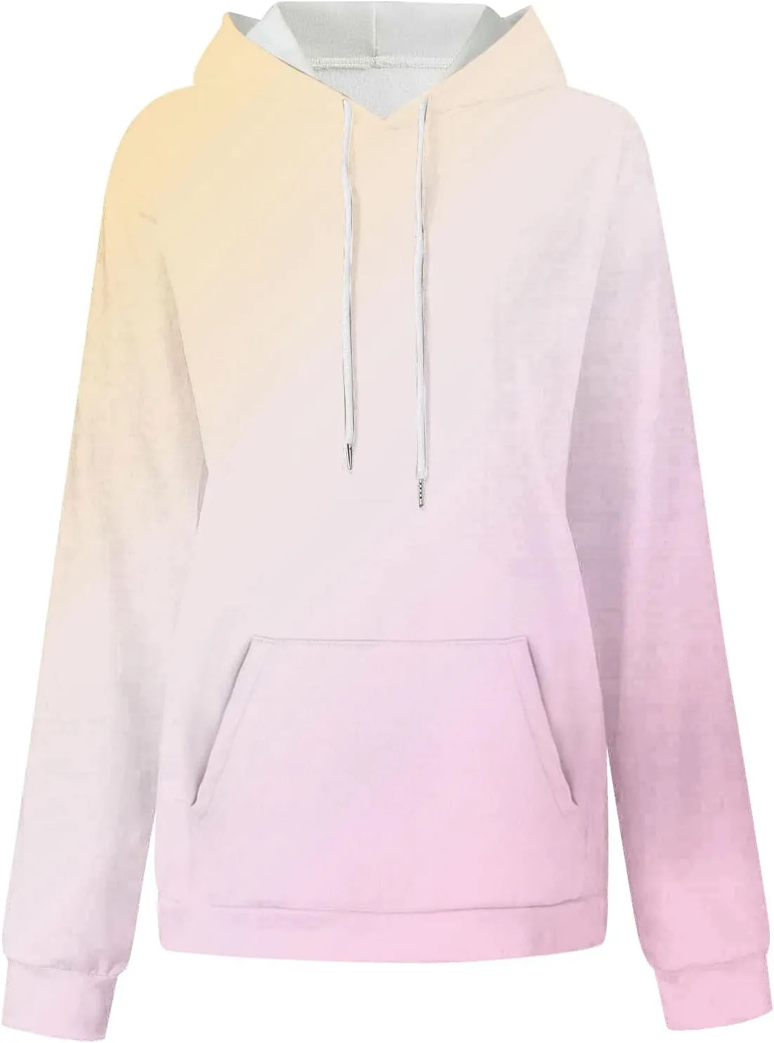 Oversized Hoodies for Women Loose Fit Gradient Pullover Sweatshirt Casual Blouses with Pockets Trendy Preppy Clothes