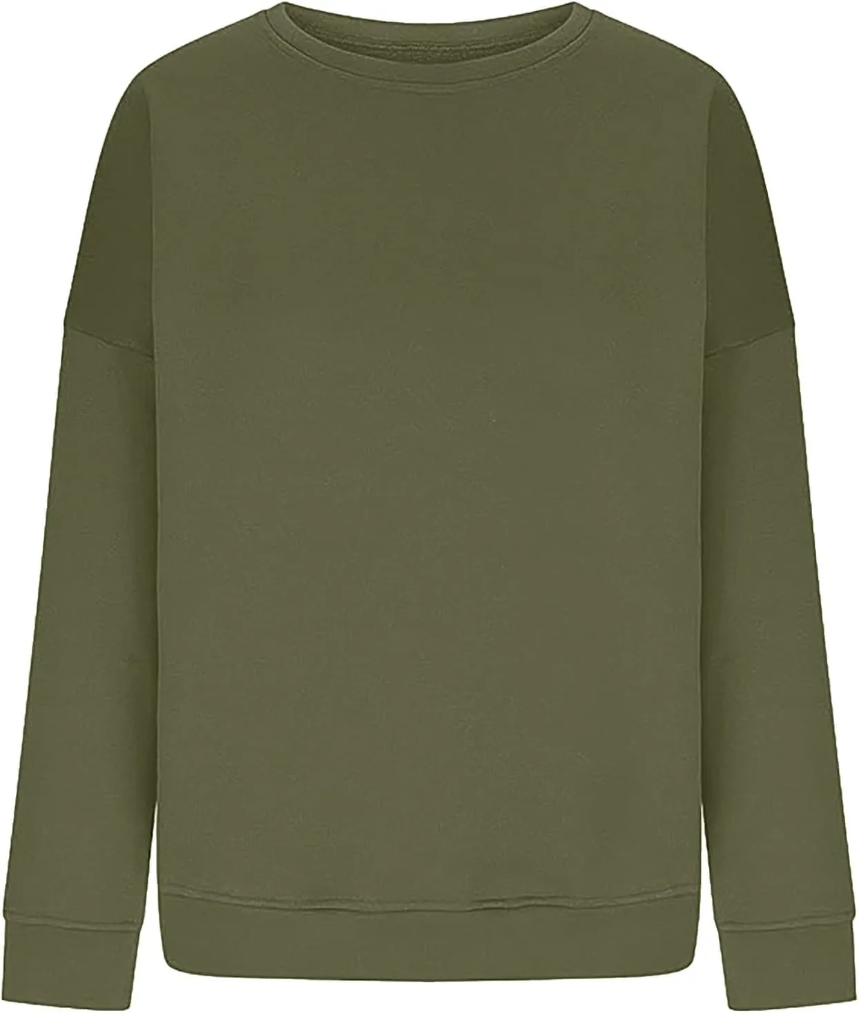 Oversized Long Sleeve Crewneck Sweatshirts for Women Cute Casual Loose Fleece Pullover Sweatshirt Fashion Fall Tops