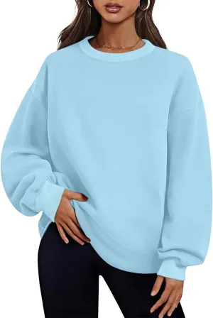 Oversized Sweatshirt for Women Long Sleeve Crewneck Hoodies 2024 Preppy Pullover Top Trendy Fall Outfits