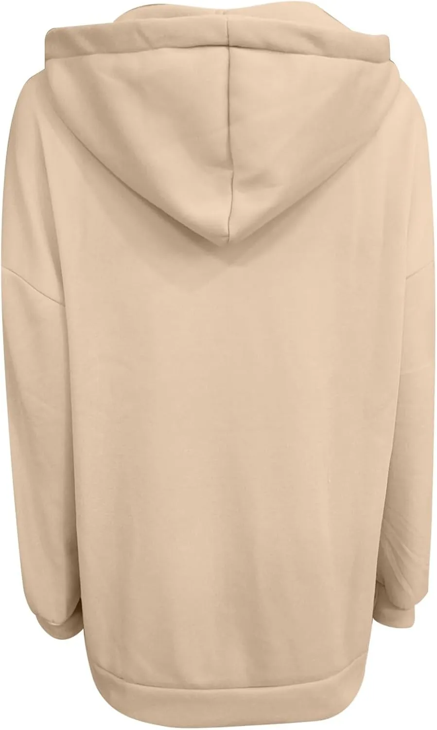 Oversized Zip Up Hoodies for Women Plus Size Long Sleeve Hooded Sweatshirt Casual Fall Long Jacket with Pockets