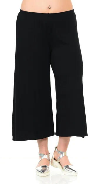 Pastel by Vivienne Women's Lounge Wide Leg Crop Culottes Plus Size