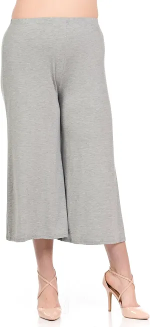 Pastel by Vivienne Women's Lounge Wide Leg Crop Culottes Plus Size