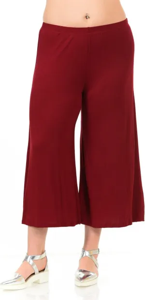 Pastel by Vivienne Women's Lounge Wide Leg Crop Culottes Plus Size