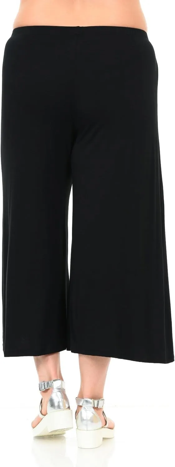 Pastel by Vivienne Women's Lounge Wide Leg Crop Culottes Plus Size
