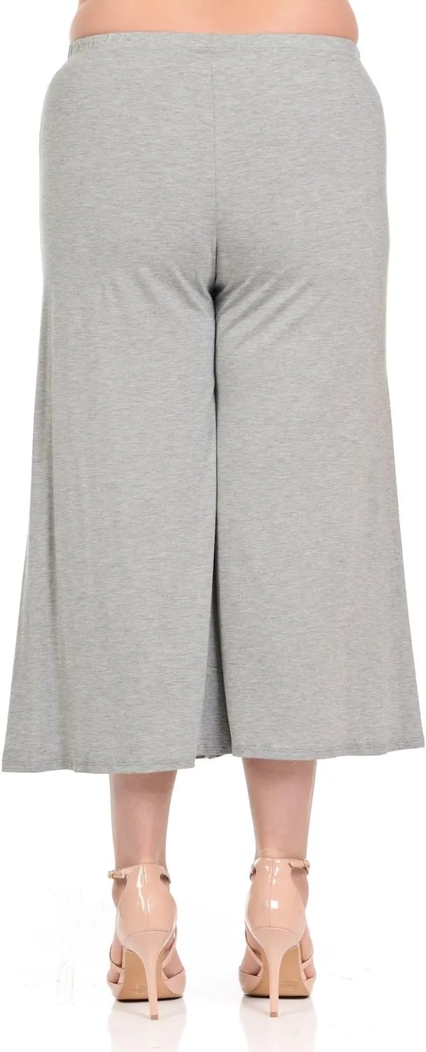 Pastel by Vivienne Women's Lounge Wide Leg Crop Culottes Plus Size