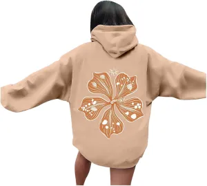 Pink Puff Hoodie Graphic Hoodies For Teen Girls Cute Sweatshirt Oversized Pullover Long Sleeve Preppy Tops